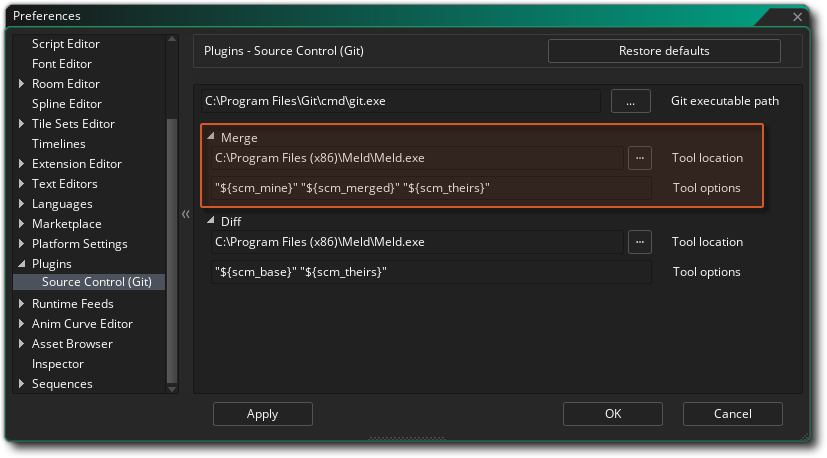 Source Control Choose Merge Tool